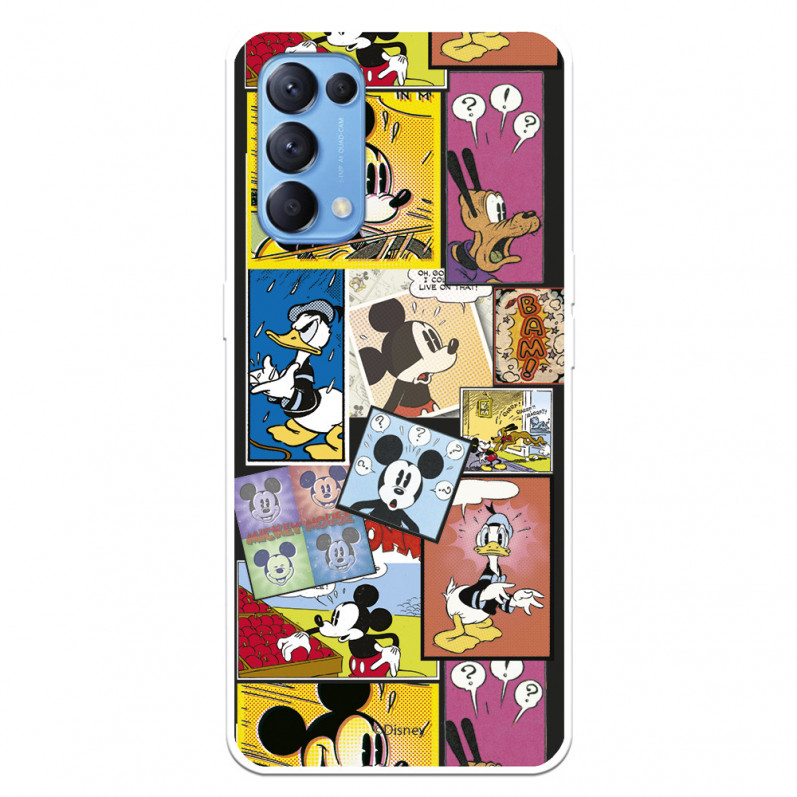 Funda para Oppo Find X3 Lite Oficial de Disney Mickey Comic - Clásicos Disney