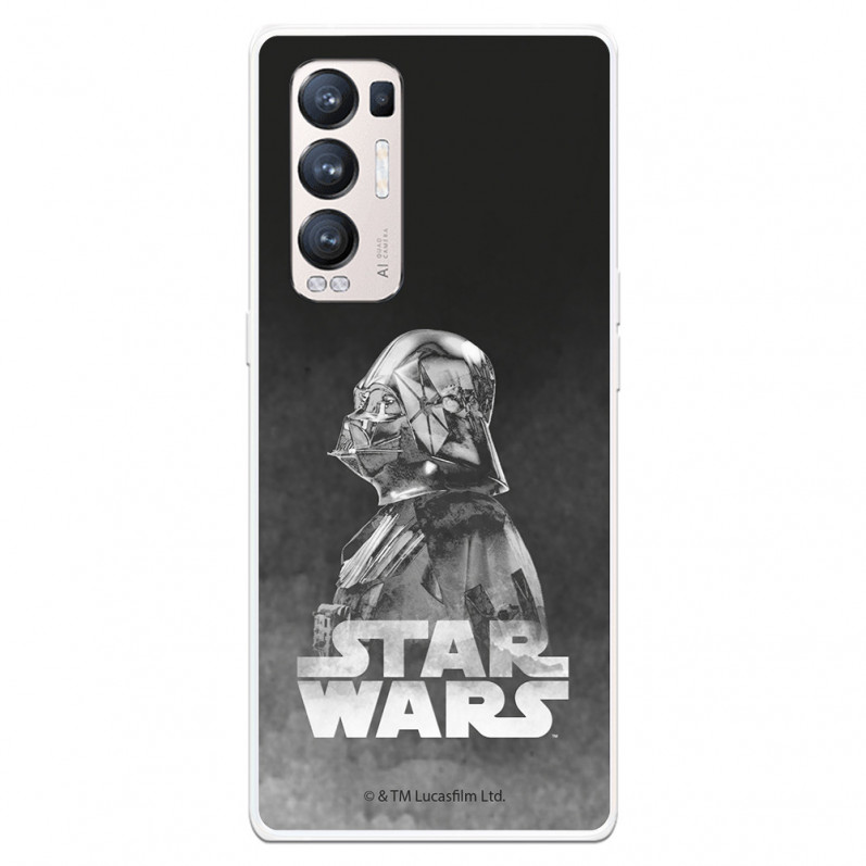 Funda para Oppo Find X3 Neo Oficial de Star Wars Darth Vader Fondo negro - Star Wars