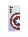 Funda para Oppo Find X3 Neo Oficial de Marvel Capitán América Escudo Transparente - Marvel