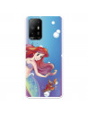 Funda para Oppo A74 5G Oficial de Disney Ariel y Sebastián Burbujas - La Sirenita