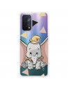 Funda para Oppo A74 5G Oficial de Disney Dumbo Silueta Transparente - Dumbo