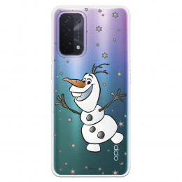 Funda para Oppo A74 5G Oficial de Disney Olaf Transparente - Frozen