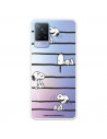 Funda para Vivo V21 5G Oficial de Peanuts Snoopy rayas - Snoopy