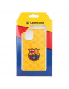 Funda para Samsung Galaxy M12 del Barcelona Escudo Mes que un Club Fondo Amarillo - Licencia Oficial FC Barcelona