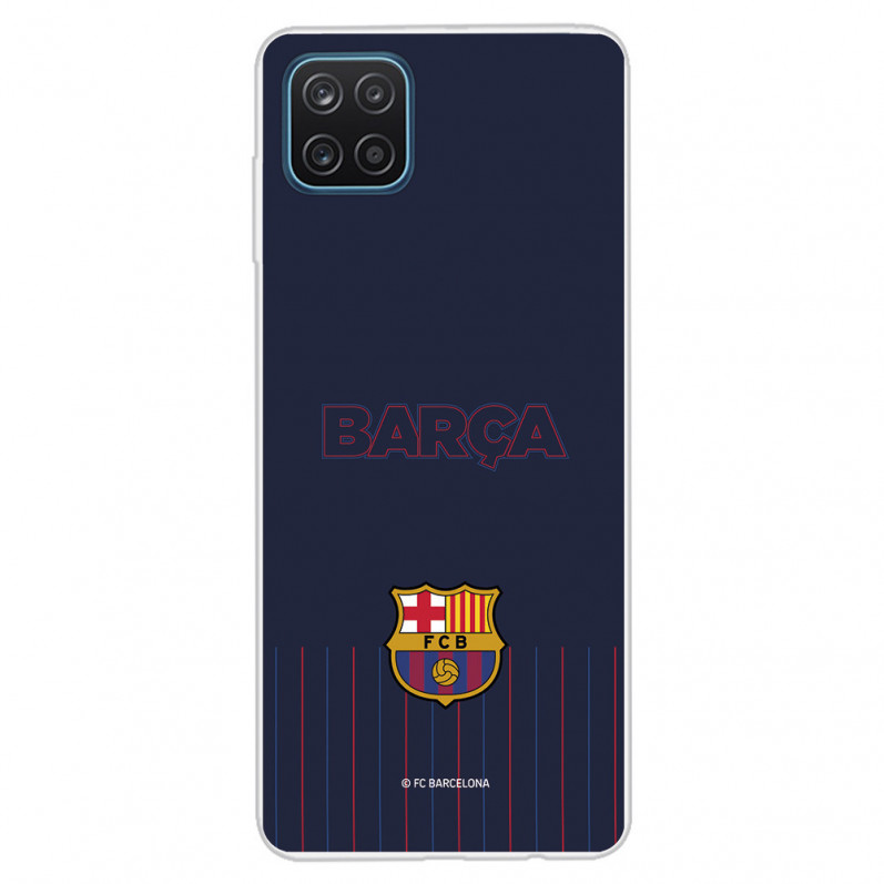 Funda para Samsung Galaxy M12 del Barcelona Barsa Fondo Azul - Licencia Oficial FC Barcelona