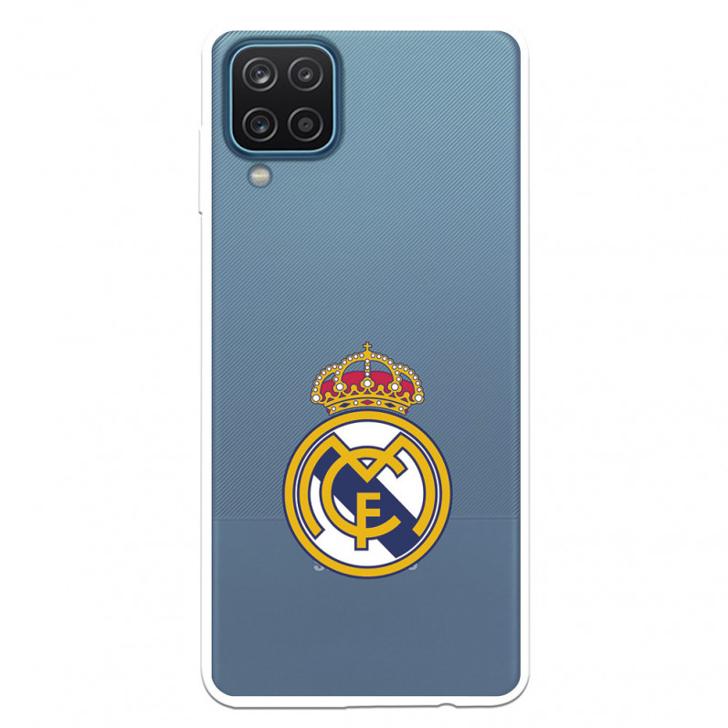 Funda para Samsung Galaxy M12 del Madrid Escudo Transparente - Licencia Oficial Real Madrid