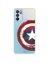 Funda para Oppo Reno6 Oficial de Marvel Capitán América Escudo Transparente - Marvel