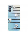 Funda para Oppo Reno6 Oficial de Peanuts Snoopy rayas - Snoopy