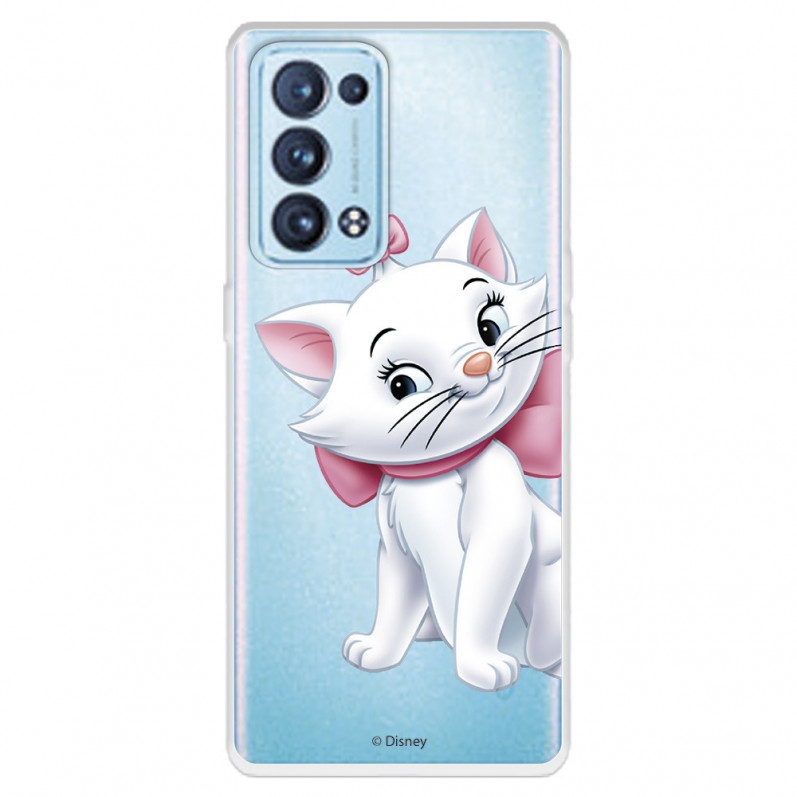 Funda para Oppo Reno6 Pro Oficial de Disney Marie Silueta - Los Aristogatos