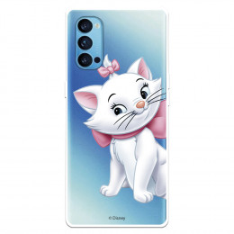 Funda para Oppo Reno4 5G Oficial de Disney Marie Silueta - Los Aristogatos