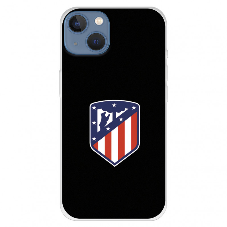 Funda para iPhone 13 del Atleti Escudo Fondo Negro - Licencia Oficial Atlético de Madrid