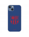 Funda para iPhone 13 del Barcelona Escudo Rojo Fondo Azul - Licencia Oficial FC Barcelona