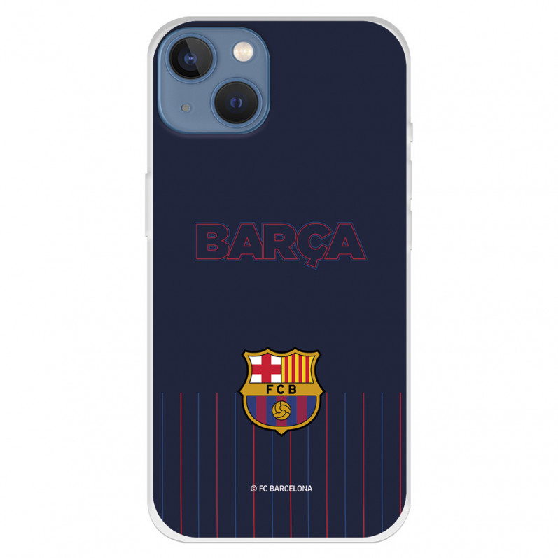 Funda para iPhone 13 del Barcelona Barsa Fondo Azul - Licencia Oficial FC Barcelona