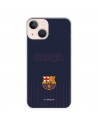 Funda para iPhone 13 Mini del Barcelona Barsa Fondo Azul - Licencia Oficial FC Barcelona