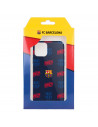 Funda para iPhone 13 Pro Max del Barcelona Escudo Patrón Rojo y Azul - Licencia Oficial FC Barcelona