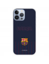 Funda para iPhone 13 Pro Max del Barcelona Barsa Fondo Azul - Licencia Oficial FC Barcelona