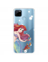 Funda para Realme C21Y Oficial de Disney Ariel y Sebastián Burbujas - La Sirenita