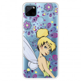 Funda para Realme C21Y Oficial de Disney Campanilla Flores - Peter Pan