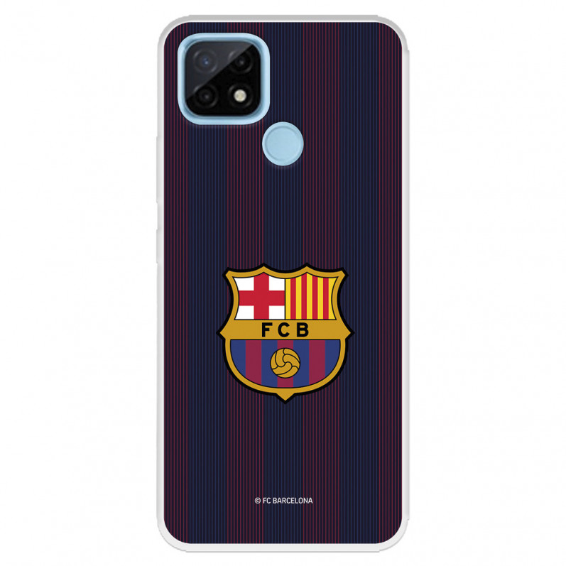 Coperta pentru Realme C21 Barcelona Blaugrana Stripes - Licență oficială FC Barcelona