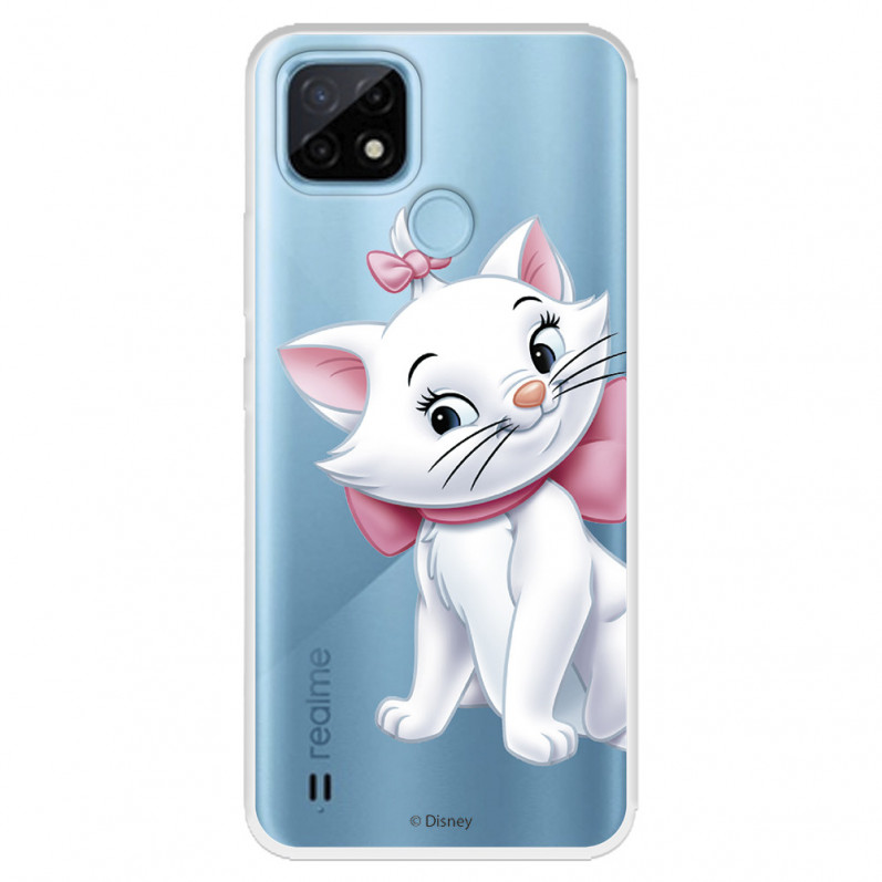 Coperta pentru Realme C21 Silueta oficială Disney Marie - The Aristocats