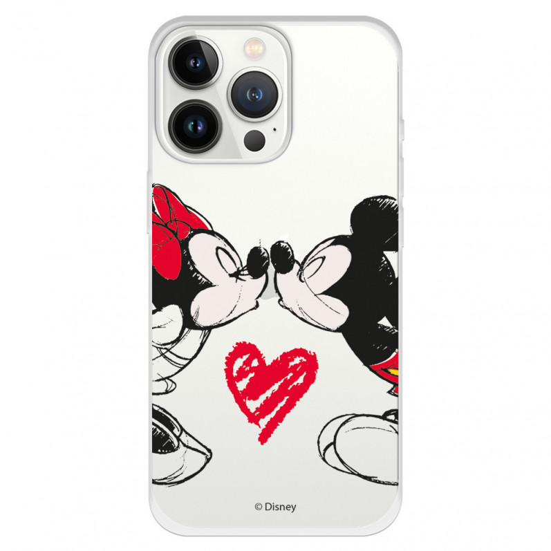 Carcasa oficială Disney Mickey și Minnie Kiss pentru iPhone 13 Pro - Disney Classics