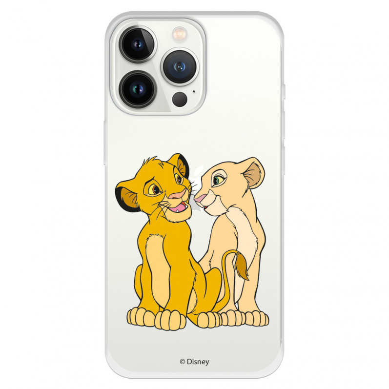 Carcasa oficială Disney Simba și Nala Silhouette pentru iPhone 13 Pro - The Lion King