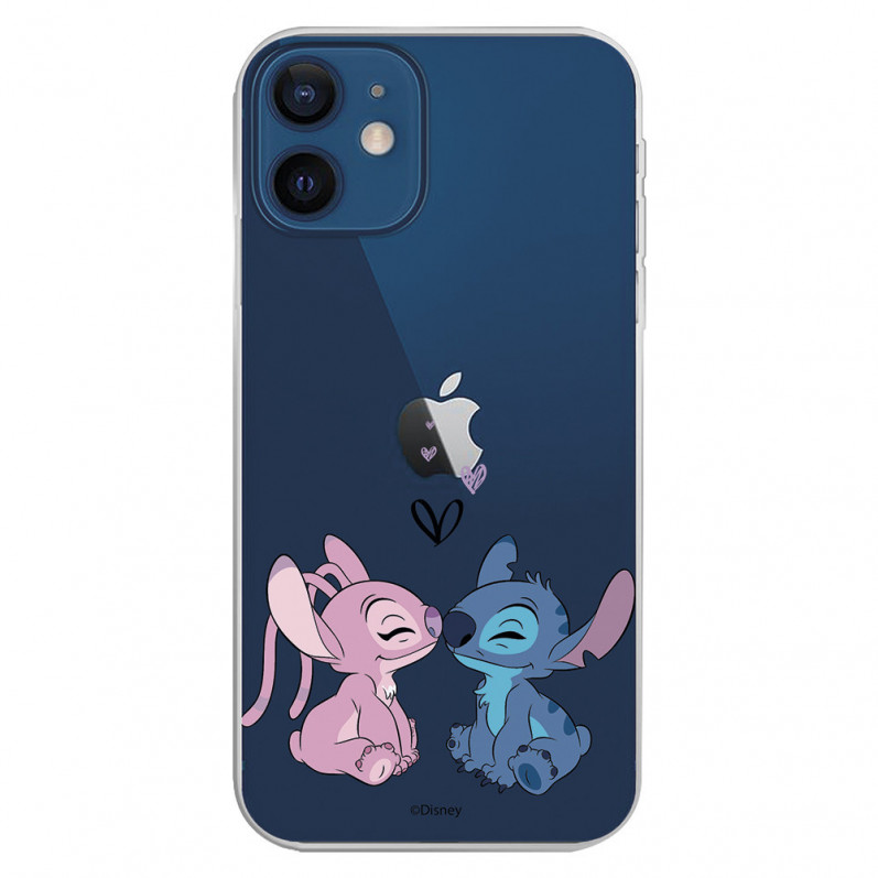 Carcasa oficială Disney Angel & Stitch Kiss iPhone 12 Pro - Lilo & Stitch