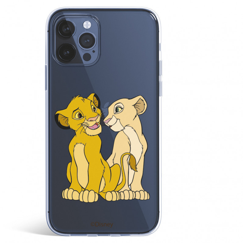 Carcasa oficială Disney Simba și Nala Silhouette pentru iPhone 12 Pro Max - The Lion King