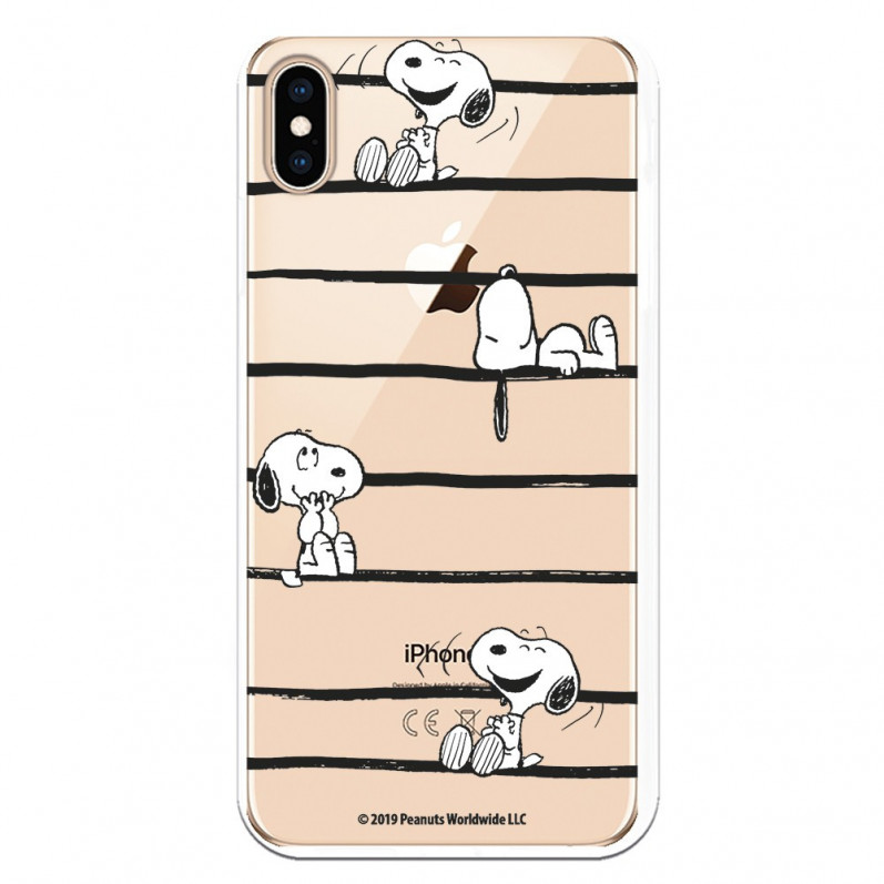 Oficial Peanuts Snoopy Snoopy Snoopy Stripe iPhone XS Max Case - Snoopy