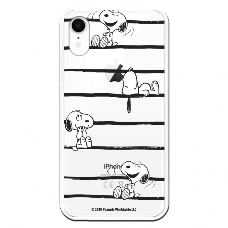 Husa oficială Peanuts Snoopy Snoopy Snoopy Stripe iPhone XR - Snoopy