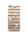 Official Peanuts Snoopy Snoopy Snoopy Stripe iPhone 6 Plus Case - Snoopy