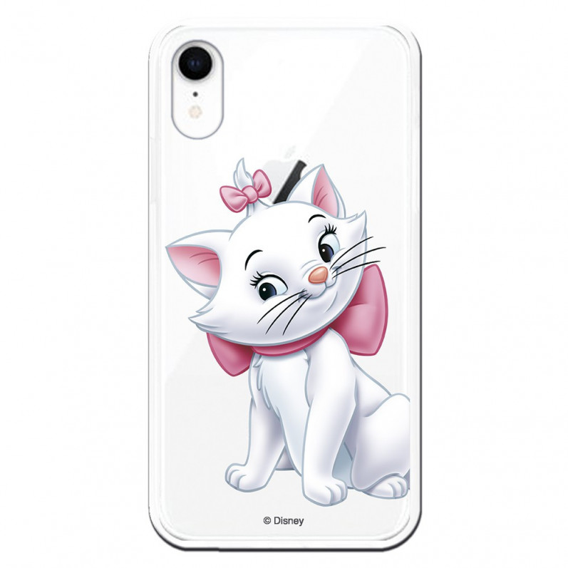 Carcasa oficială Disney Marie Silhouette Transparent Case pentru iPhone XR - The Aristocats