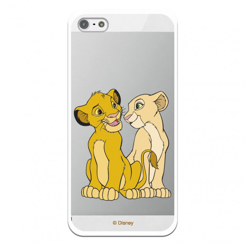 Husă transparentă oficială Disney Simba & Nala pentru iPhone 5 - The Lion King