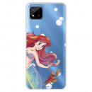 Funda para Realme 8i Oficial de Disney Ariel y Sebastián Burbujas - La Sirenita