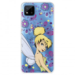 Funda para Realme 8i Oficial de Disney Campanilla Flores - Peter Pan