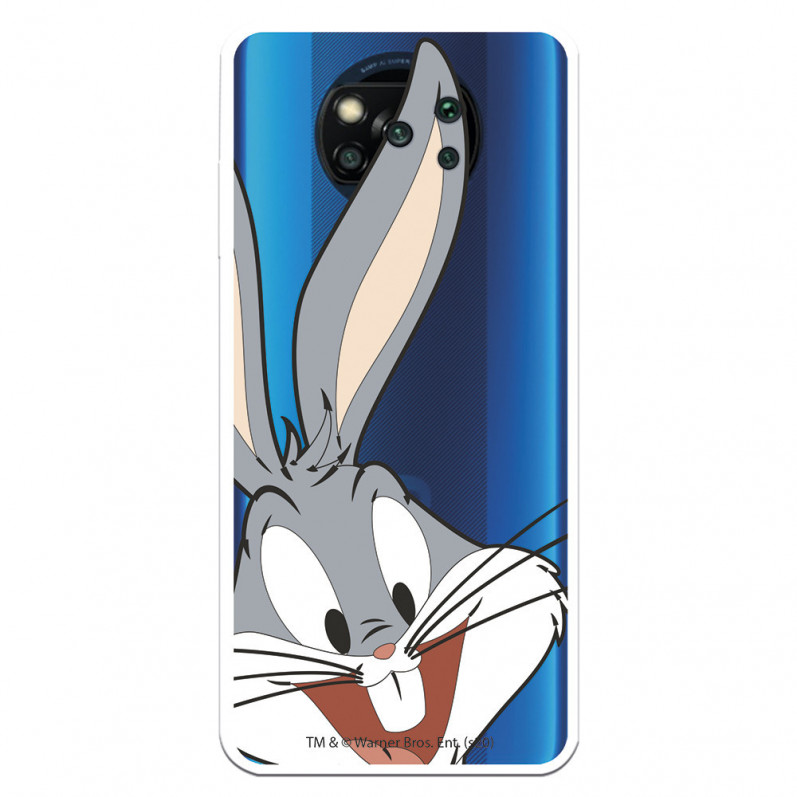 Husă pentru Xiaomi Poco X3 Official Warner Bross Bugs Bunny Silhouette Transparent - Looney Tunes