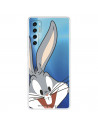 Husă pentru TCL 20 Pro 5G Official Warner Bross Bugs Bunny Silhouette Transparent - Looney Tunes