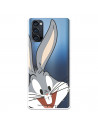 Husă pentru Oppo Reno 4 Pro Official Warner Bross Bugs Bunny Silhouette Transparent - Looney Tunes