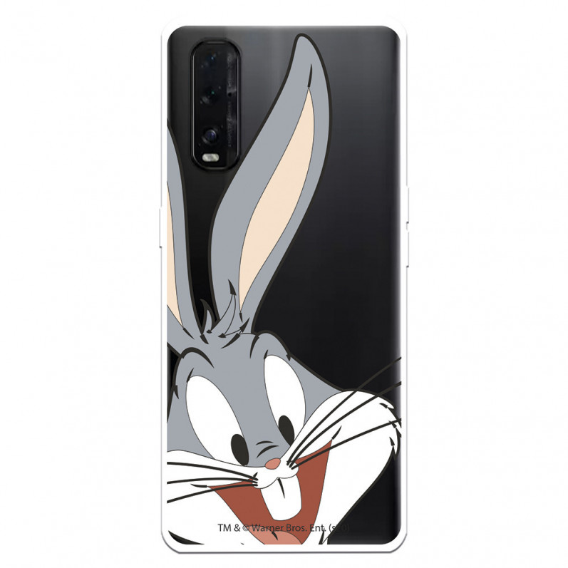 Husă pentru Oppo Find X2 Official Warner Bross Bugs Bunny Silhouette Transparent - Looney Tunes