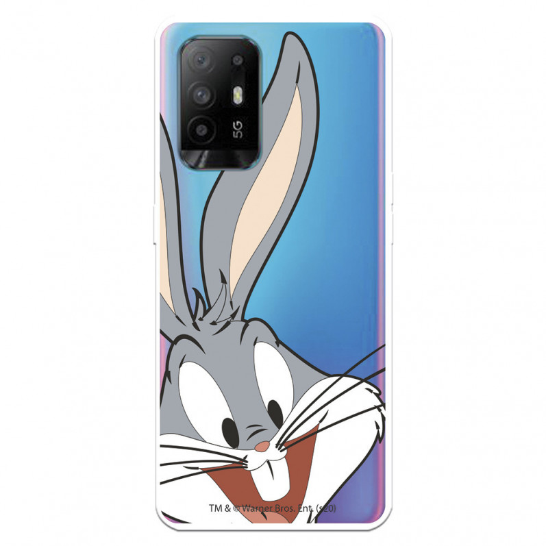 Husă pentru Oppo A74 4G Official Warner Bros Bugs Bug Bunny Silhouette Transparent - Looney Tunes
