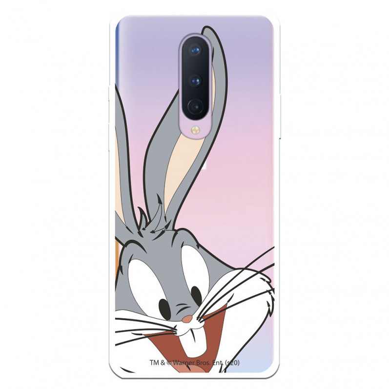 Husă pentru OnePlus 8 Official Warner Bros Bugs Bunny Silhouette Transparent - Looney Tunes