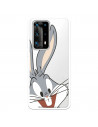 Husă pentru Huawei P40 Pro Plus Official Warner Bross Bugs Bunny Silhouette Transparent - Looney Tunes