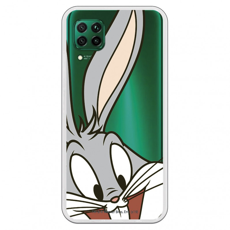 Husă pentru Huawei P40 Lite Official Warner Bross Bugs Bunny Silhouette Transparent - Looney Tunes