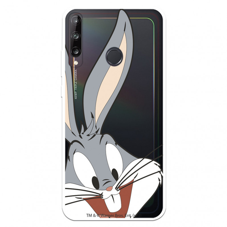 Husă pentru Huawei P40 Lite E Official Warner Bross Bugs Bunny Silhouette Transparent - Looney Tunes