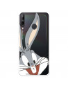 Husă pentru Huawei P40 Lite E Official Warner Bross Bugs Bunny Silhouette Transparent - Looney Tunes