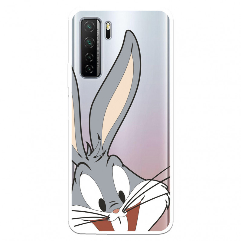 Husă pentru Huawei P40 Lite 5G Official Warner Bross Bugs Bunny Silhouette Transparent - Looney Tunes