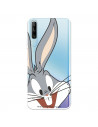 Husă pentru Huawei P Smart Pro Official Warner Bross Bugs Bunny Silhouette Transparent - Looney Tunes
