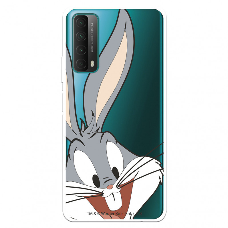Husă pentru Huawei P Smart 2021 Official Warner Bross Bugs Bunny Silhouette Transparent - Looney Tunes