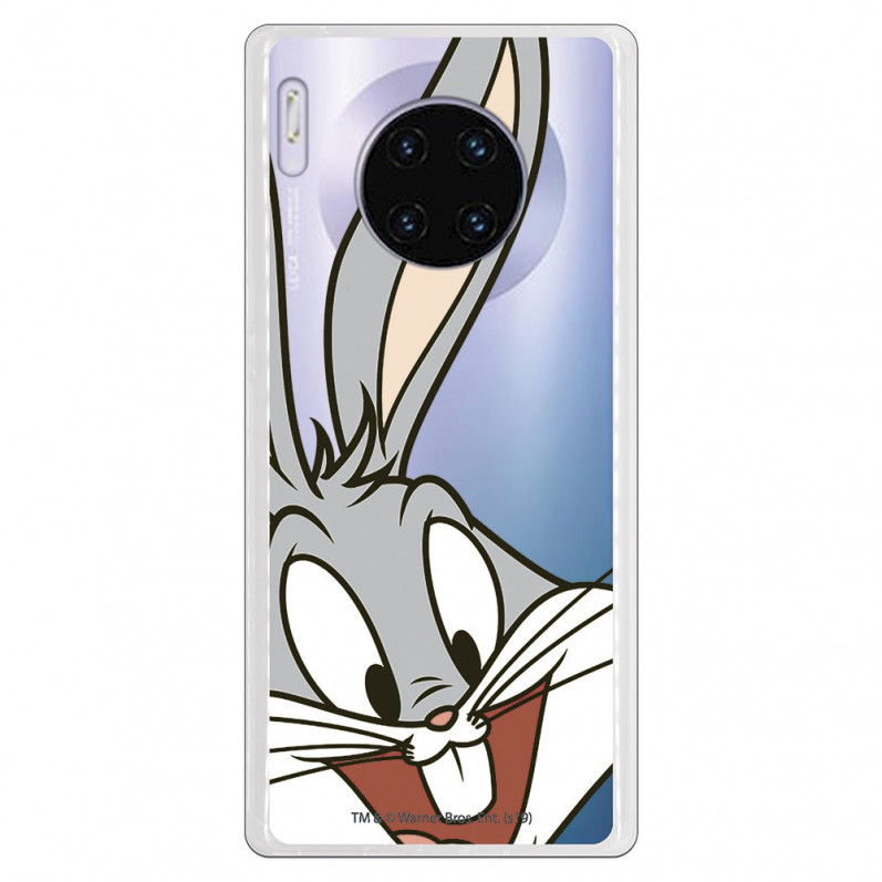 Husă pentru Huawei Mate 30 Pro Official Warner Bross Bugs Bunny Silhouette Transparent - Looney Tunes