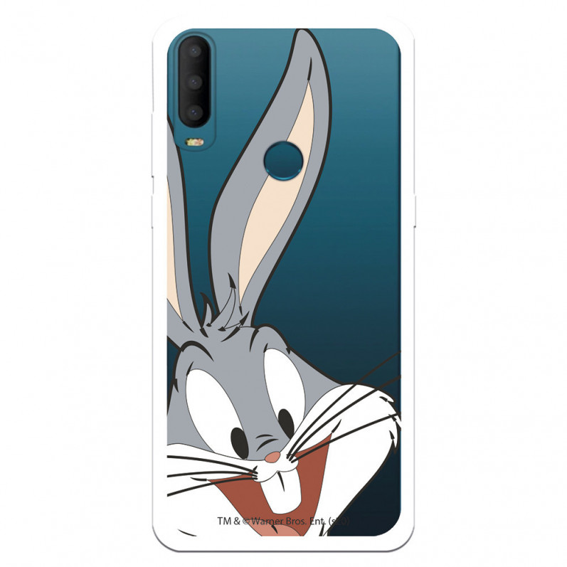 Husă pentru Alcatel 1S 2020 Official Warner Bross Bugs Bunny Silhouette Transparent - Looney Tunes